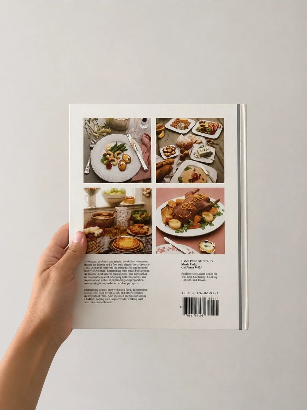Sunset Entertaining for All Seasons Recipe Cookbook Hardcover 1984 great